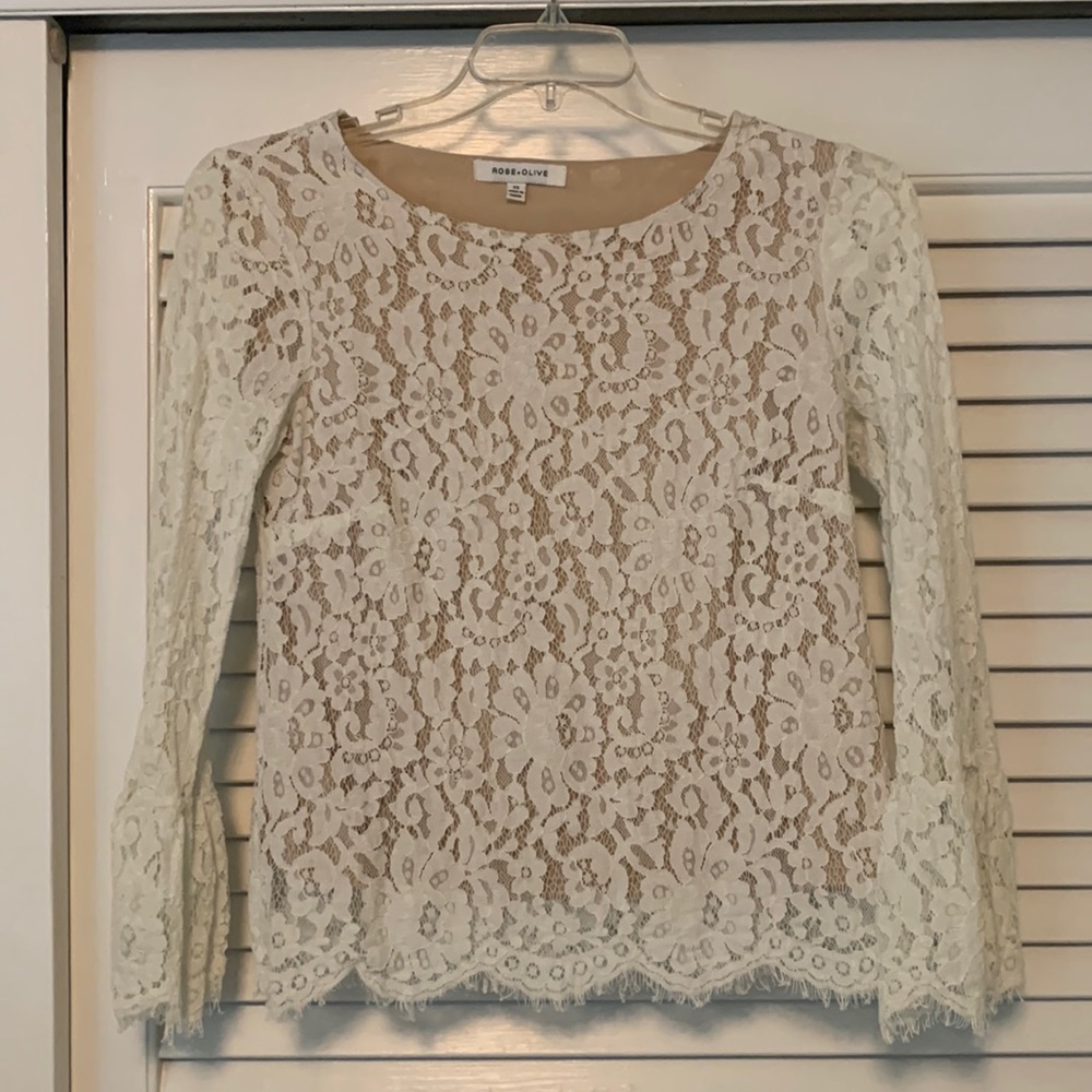 White lace shirt